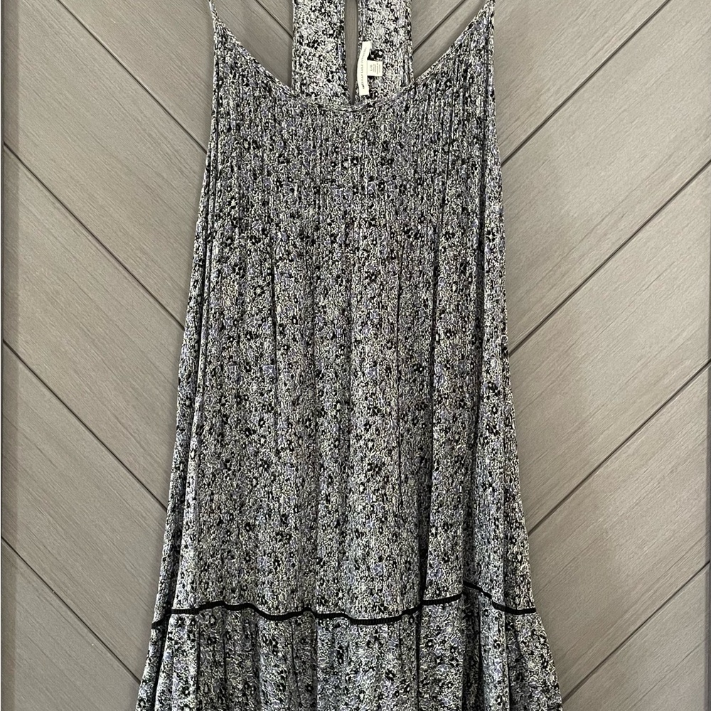 American Eagle Outfitters Black and White Floral Mini Dress